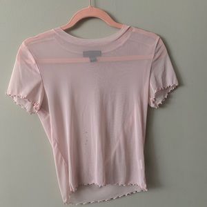 Pink sheer top